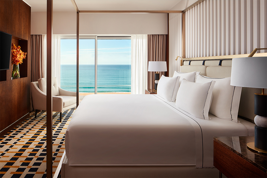 Bedroom suite with sea view at Tivoli Marina Vilamoura Algarve Resort