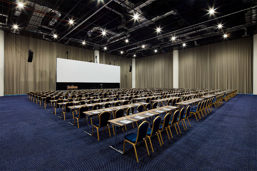 Meeting room in the Algarve Congress Centre prepared for a big conference